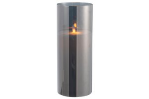 J -Line Lamp Shiny - Glass - Gray - Large - LED lights
