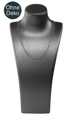 Bust, PU covered, shiny, 32.5 x 16 x 8.5 cm, gray