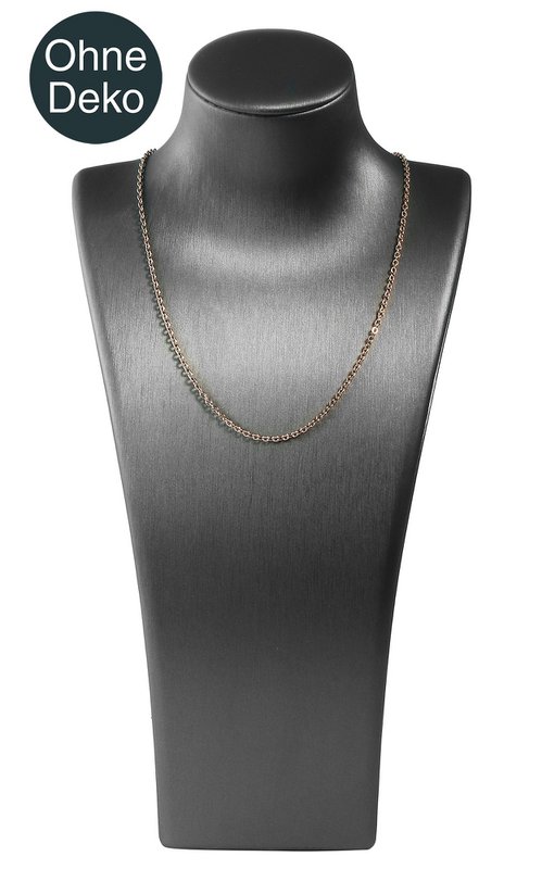Bust, PU covered, shiny, 32.5 x 16 x 8.5 cm, gray