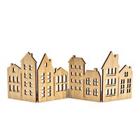 House stand made of natural wood (W/H) 38x13cm