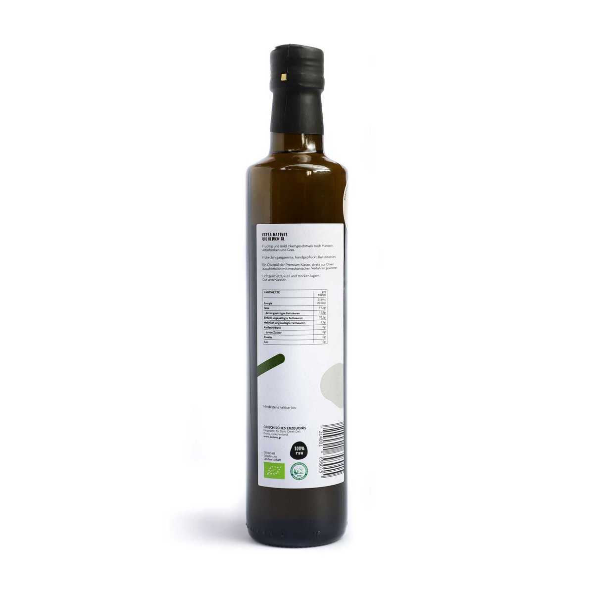 Ekstra jomfru økologisk olivenolie Manaki, 500 ml