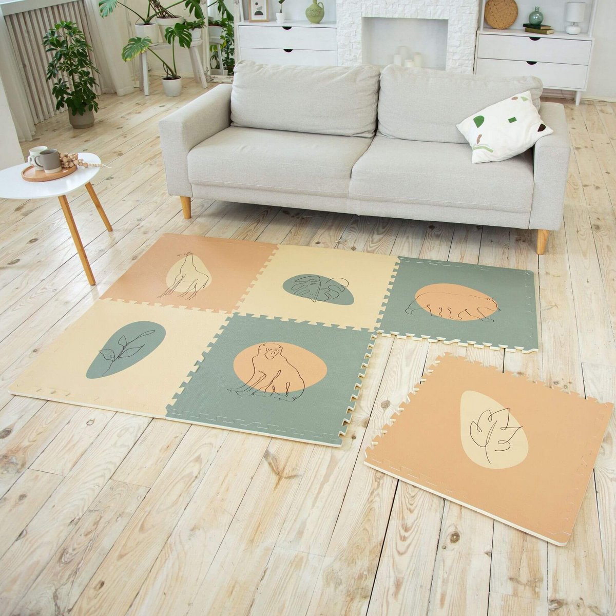 Tapis de jeu en mousse Hakuna Matte XXL «Jungle Sunset» 1,8 x 1,2 m