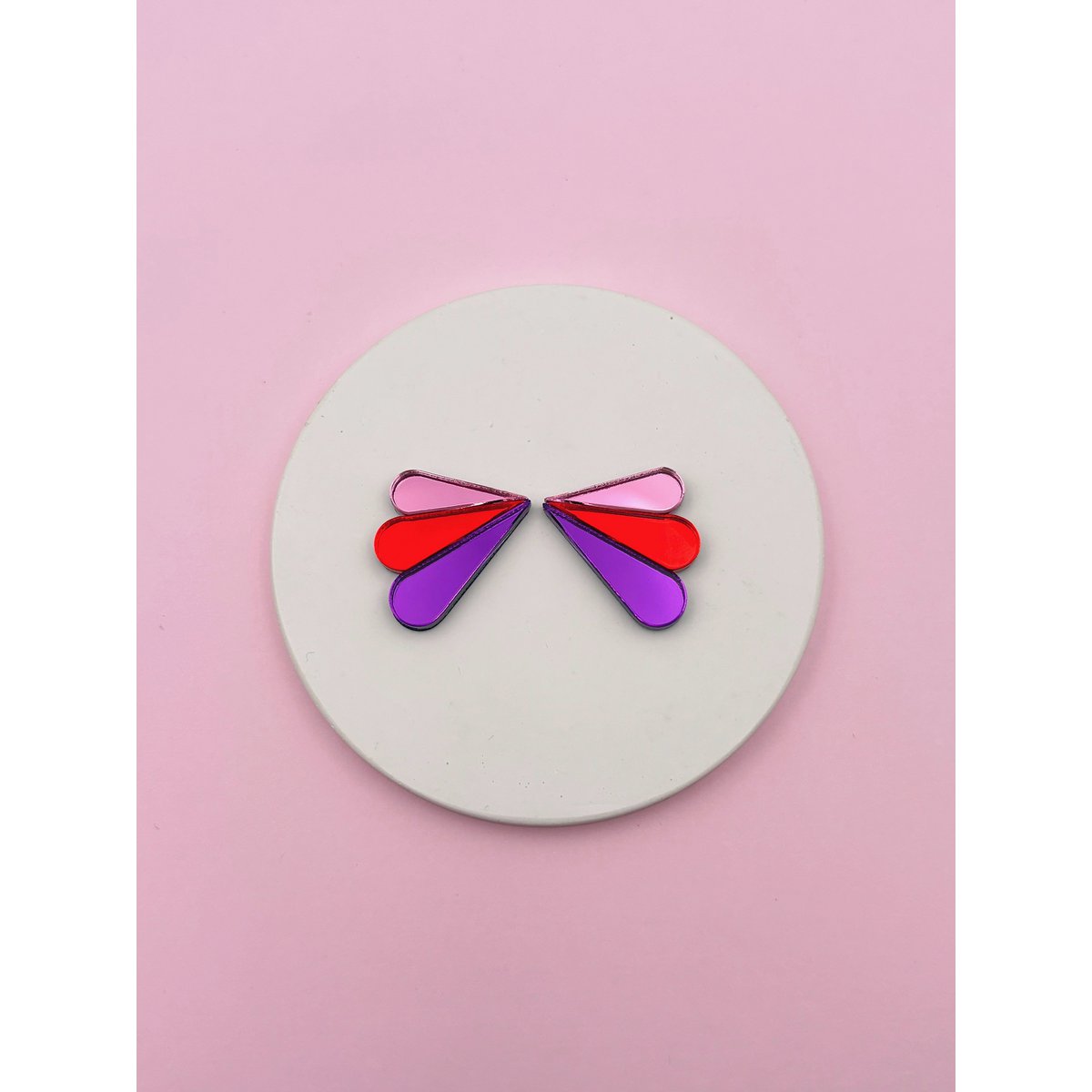 Boucles d'Oreilles Puces Miroirs Armance