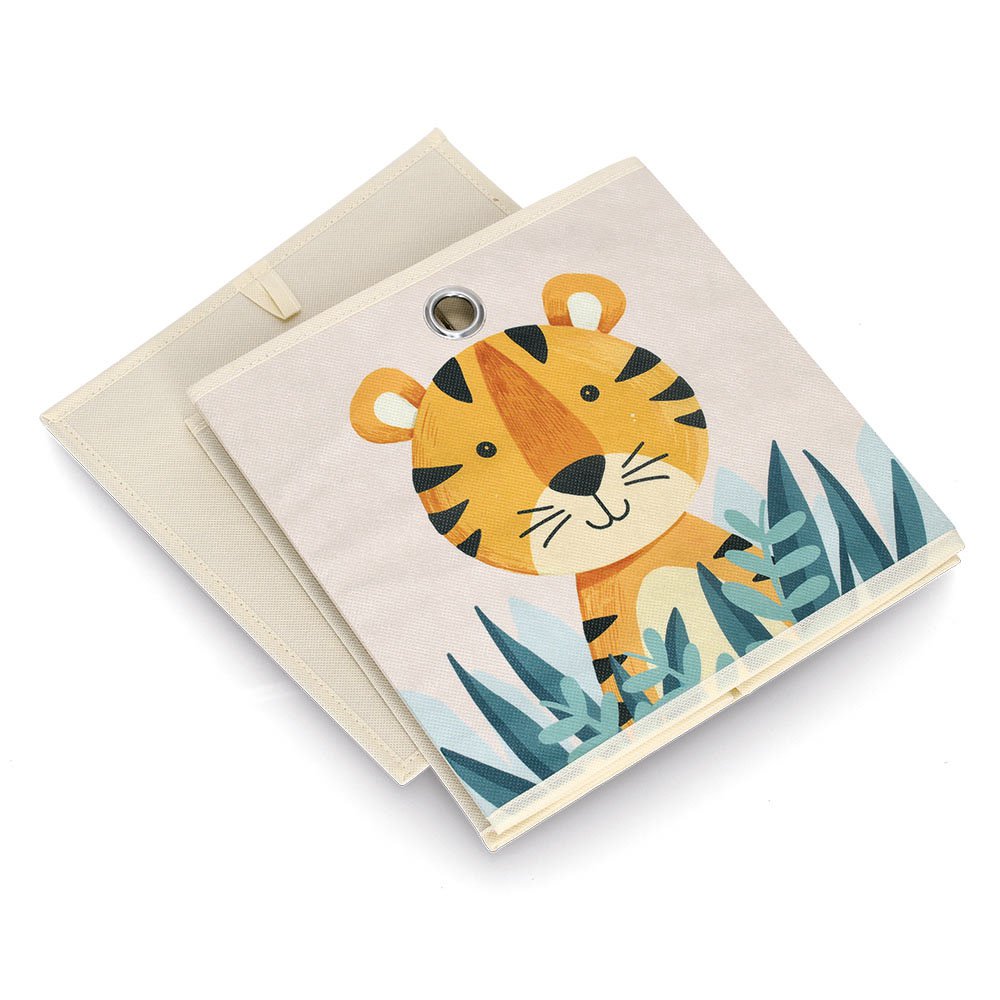 Storage box "Tiger", fleece, beige