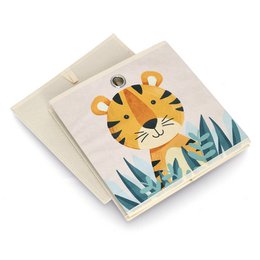 Opbevaringsboks "Tiger", fleece, beige