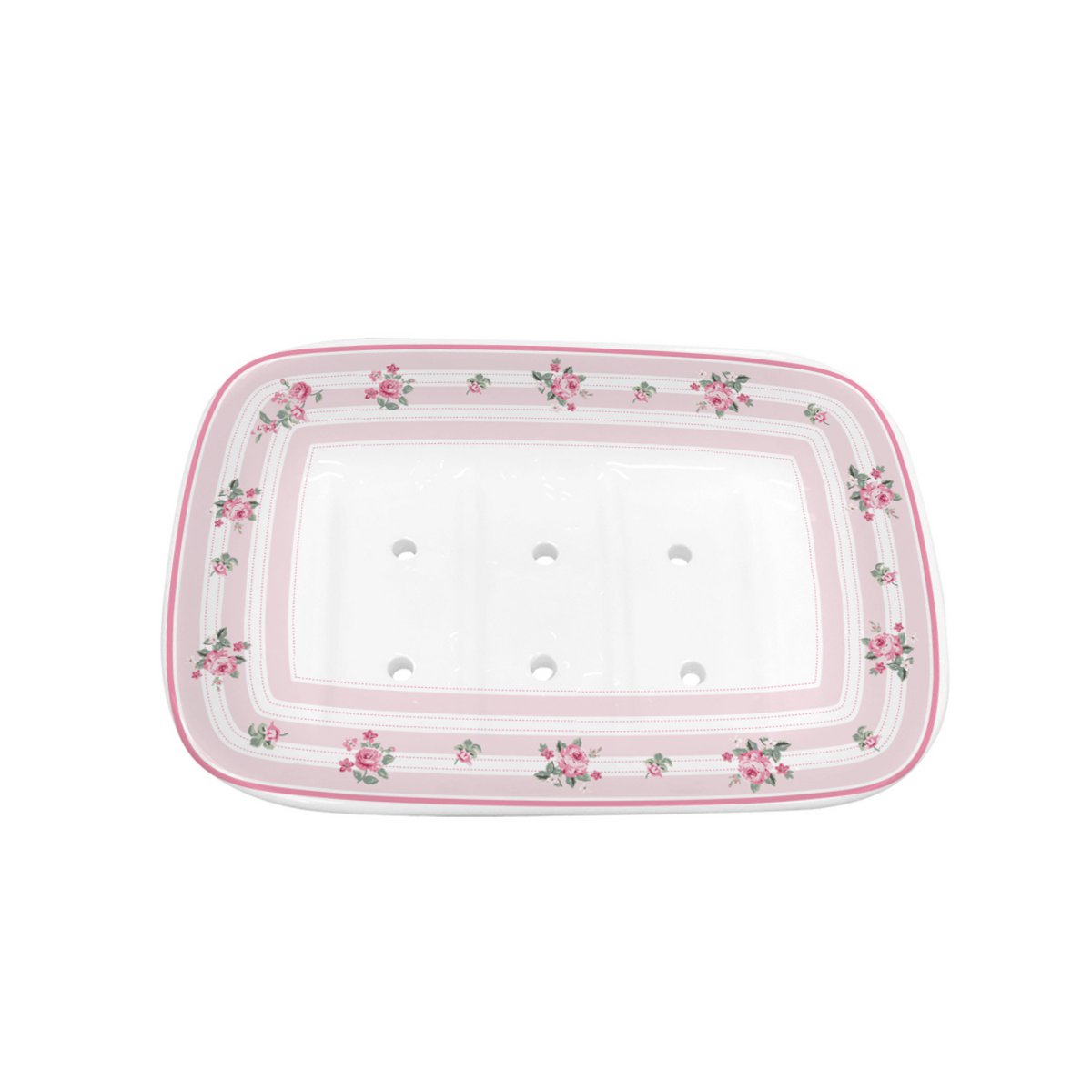 Porcelænssæbeholder Bella striber Isabelle Rose