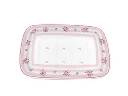 Porcelain soap holder Bella stripes Isabelle Rose