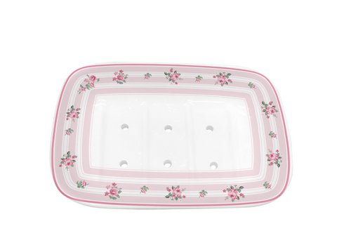 Porcelain soap holder Bella stripes Isabelle Rose
