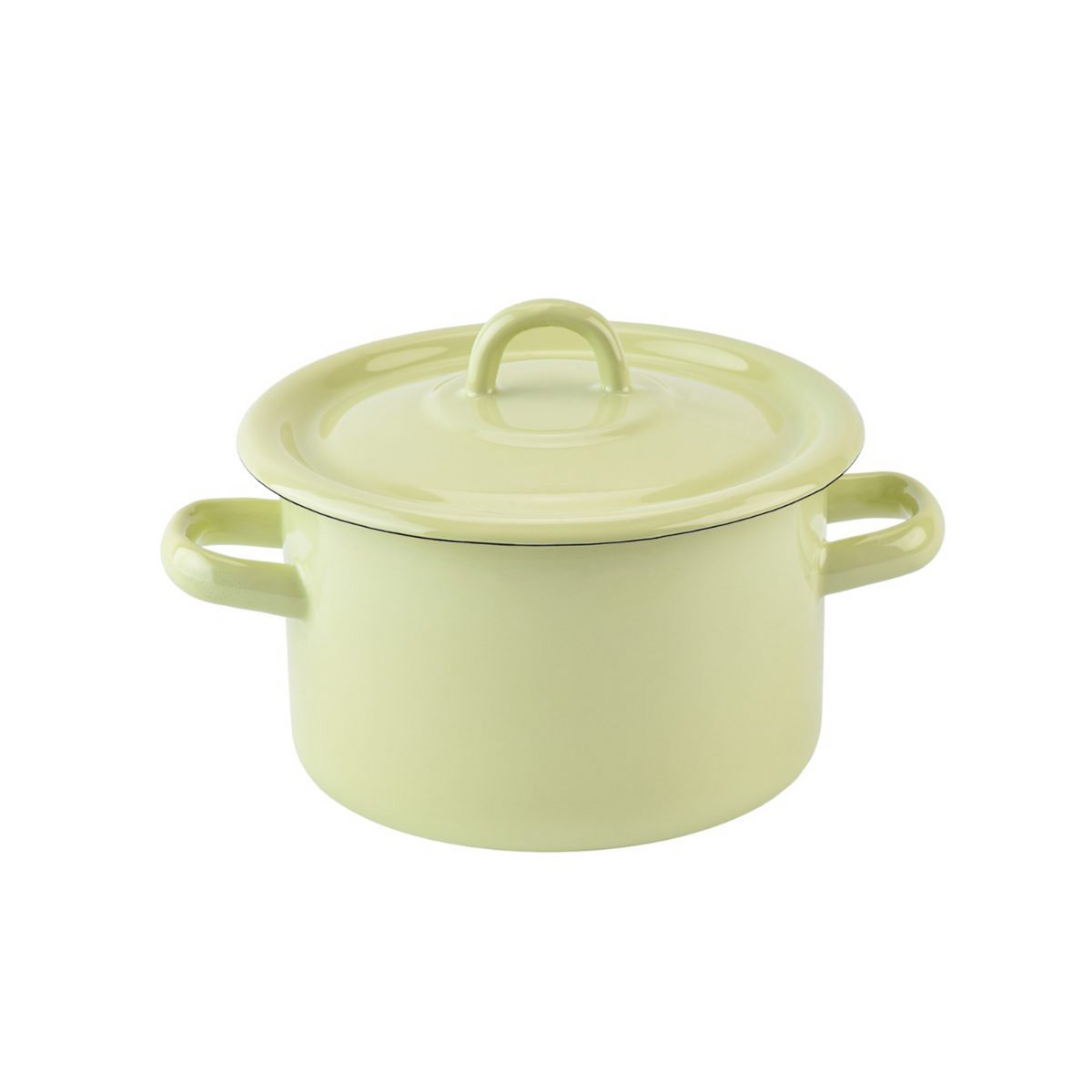 Emaille Pot mit Deckel Citron 3 l Isabelle Rose
