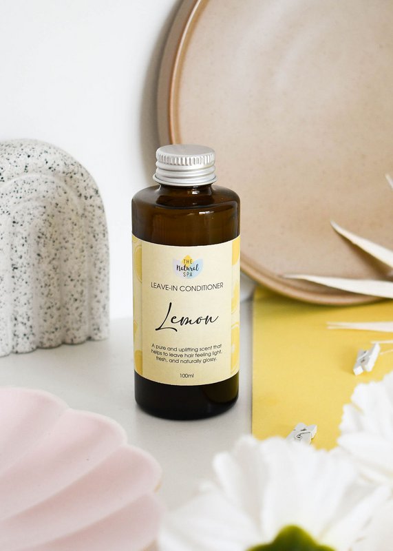 Zitronen-Leave-In-Conditioner | Nachfüllflasche | Natürliche Haarspülung für trockenes, strapaziertes und krauses Haar | Leichte vegane Haarpflege für alle Haartypen