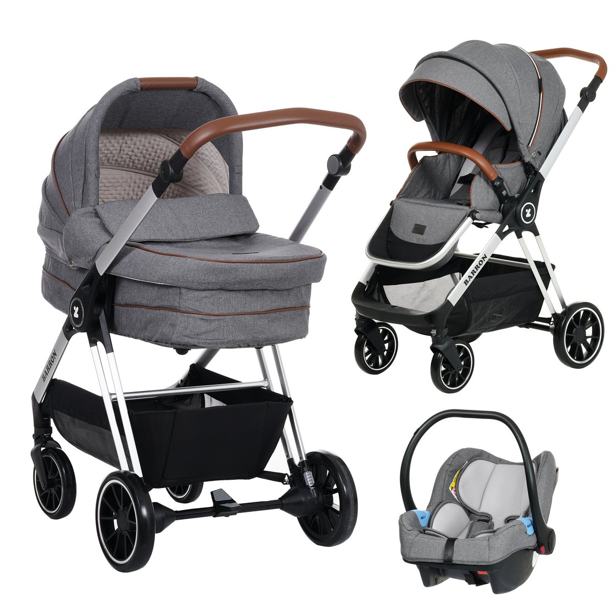 Baby Stroller Sandra - dark Grey