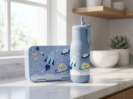 JENARD® stainless steel drinking bottle for children – space blue