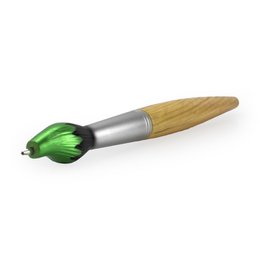Brush ballpoint pen,   green tip