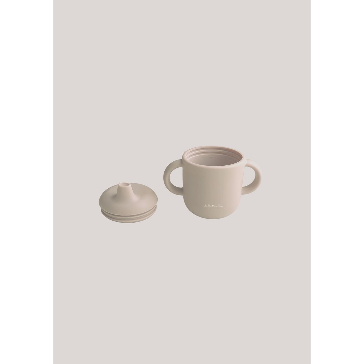 Silicone Spill Proof Cup - Oyster Beige