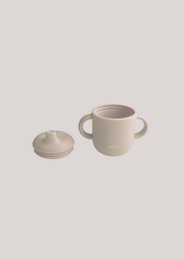Auslaufsicherer Silikonbecher – Austernbeige