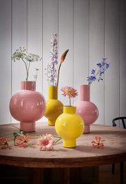 Vase Metal Large Old Pink 31.5x42cm