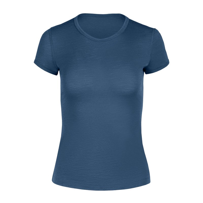 Denim Merino 160 a maniche corte da donna