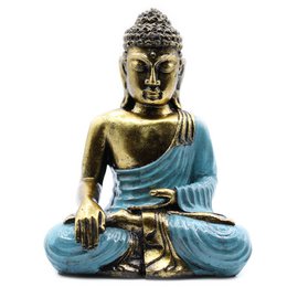 RBud-11 - Buddha verde acqua e oro - Grande