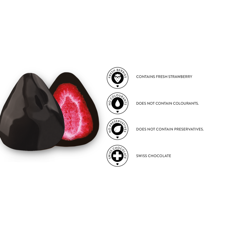 Strawberry Dragee Dark Chocolate, 80G