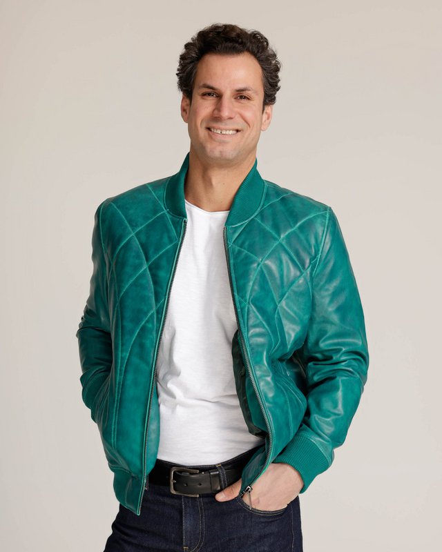 Edison │ Quilted Leather Bomber Jacket
