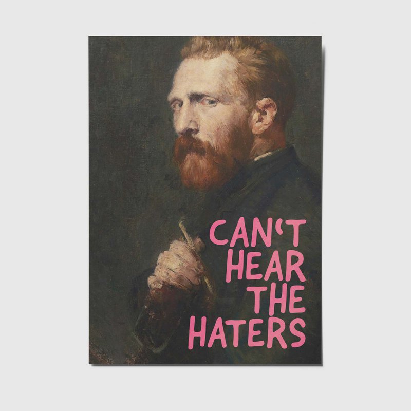 Can't hear the haters - Van Gogh - A6 Postkarte