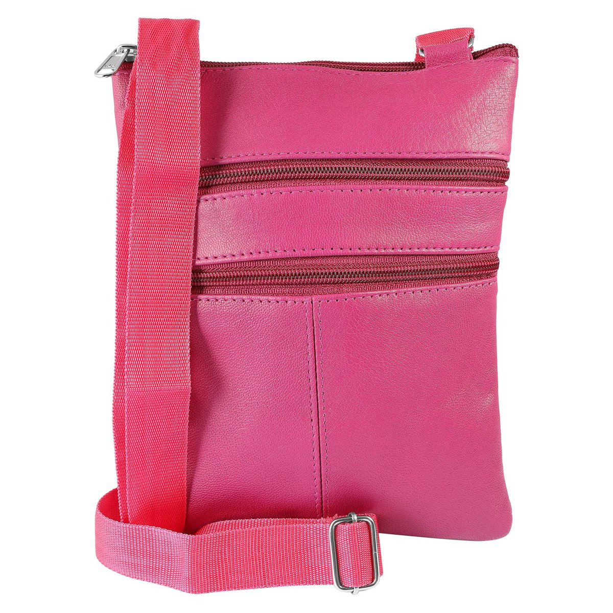 Steinmeister tas van echt leer, magenta