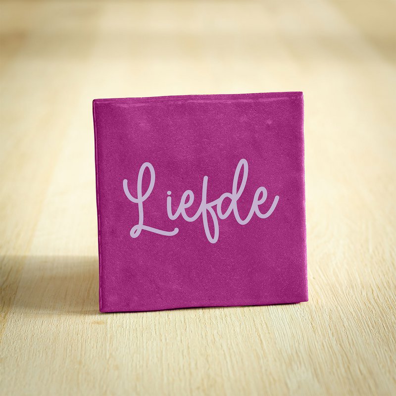 Tegeltje - Liefde | Paars & Lila | 10x10cm