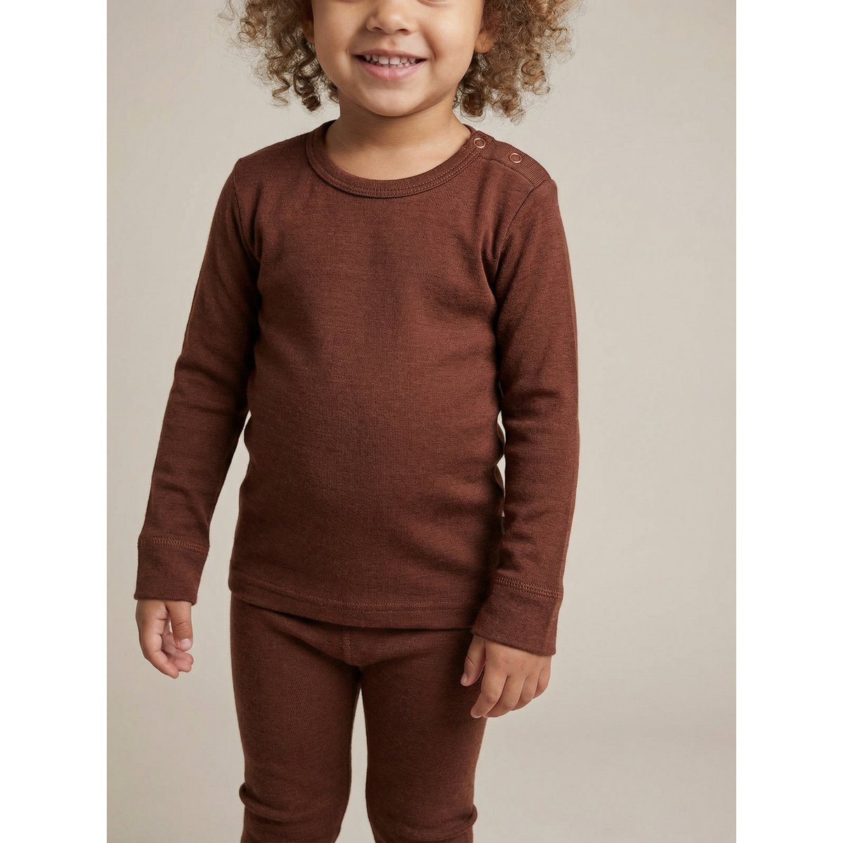 Wollen baby- kindertrui - Merinowol - Cinnamon