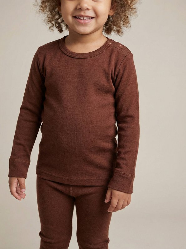 Wollen baby- kindertrui - Merinowol - Cinnamon