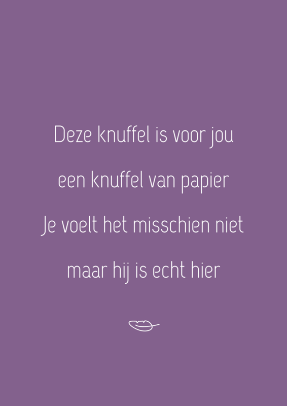 Card 'Cuddle of paper'