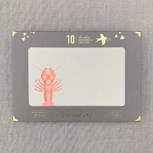 Notecard Set / RISO -printen / kreeft / duurzaam