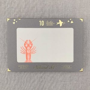 Notecard Set / RISO -printen / kreeft / duurzaam