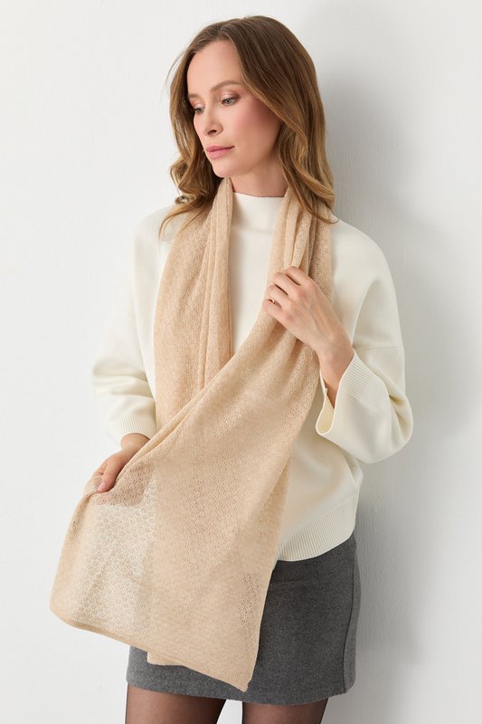 DIAMOND SHAWL-BEIGE