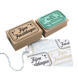 Fijne Feestdagen stempel (rand)