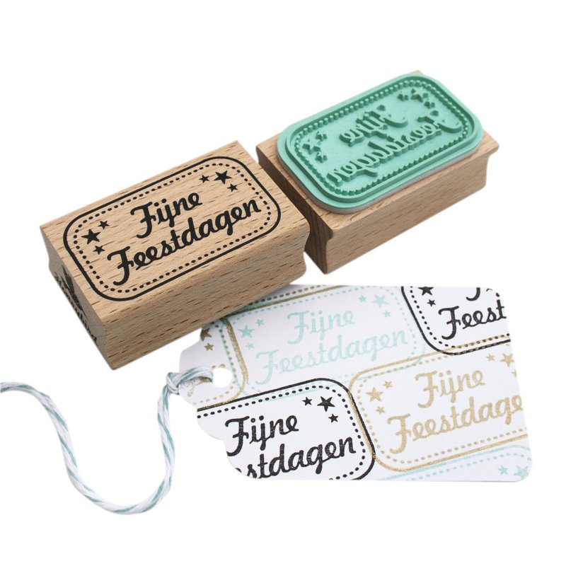 Fijne Feestdagen stempel (rand)