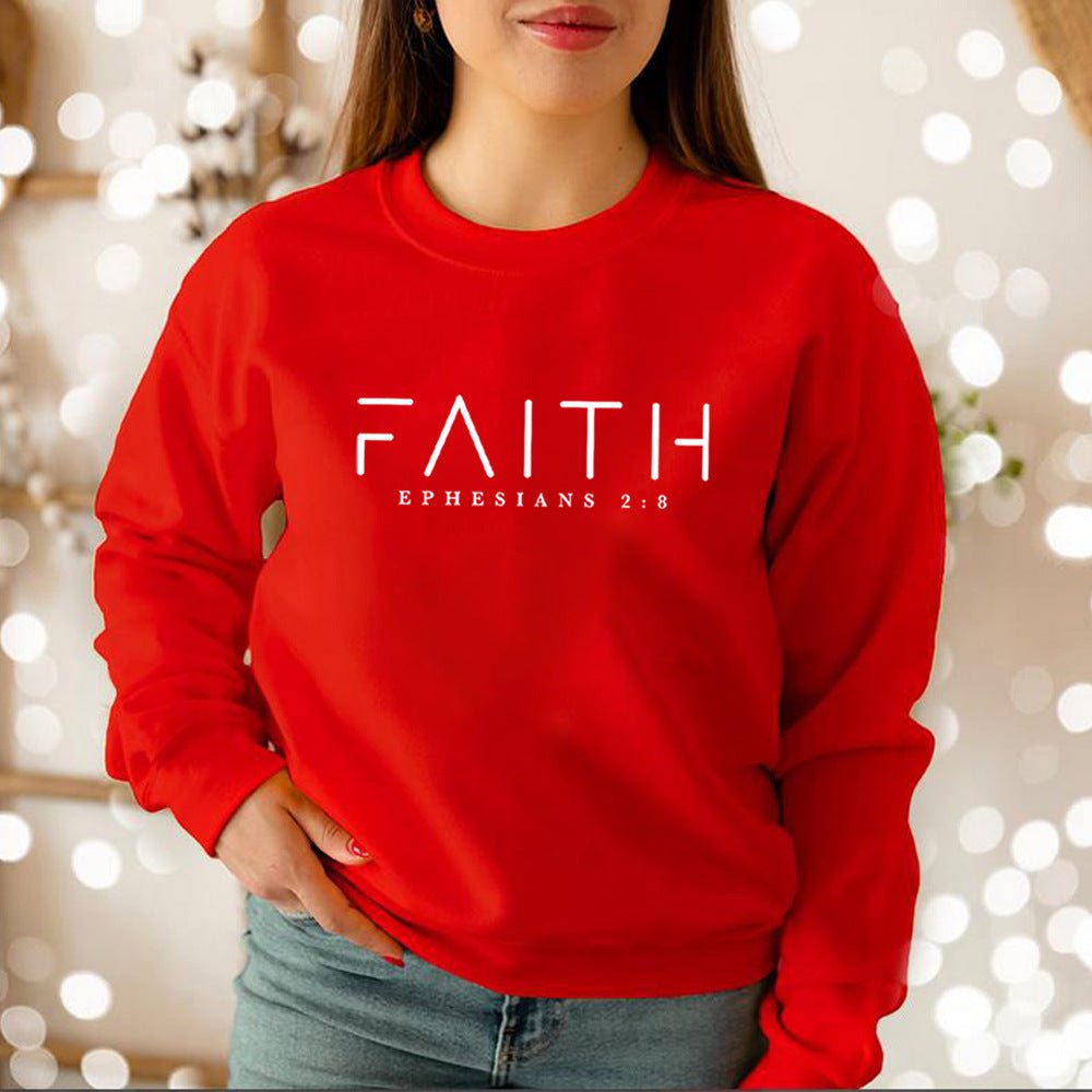 Trendy Faith Sweatshirt Bijbelvers Shirt Christelijke kleding