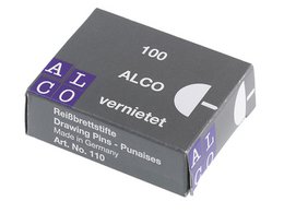 Punaises Alco 9mm messing doos 100st.