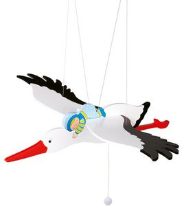 Floating Figure - Stork/Baby