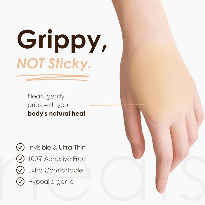 Cubrepezones de silicona Neats Grippy - 1 par (perla)