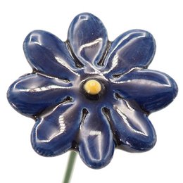 Daisy blomst keramik mini Blå 2,5 cm