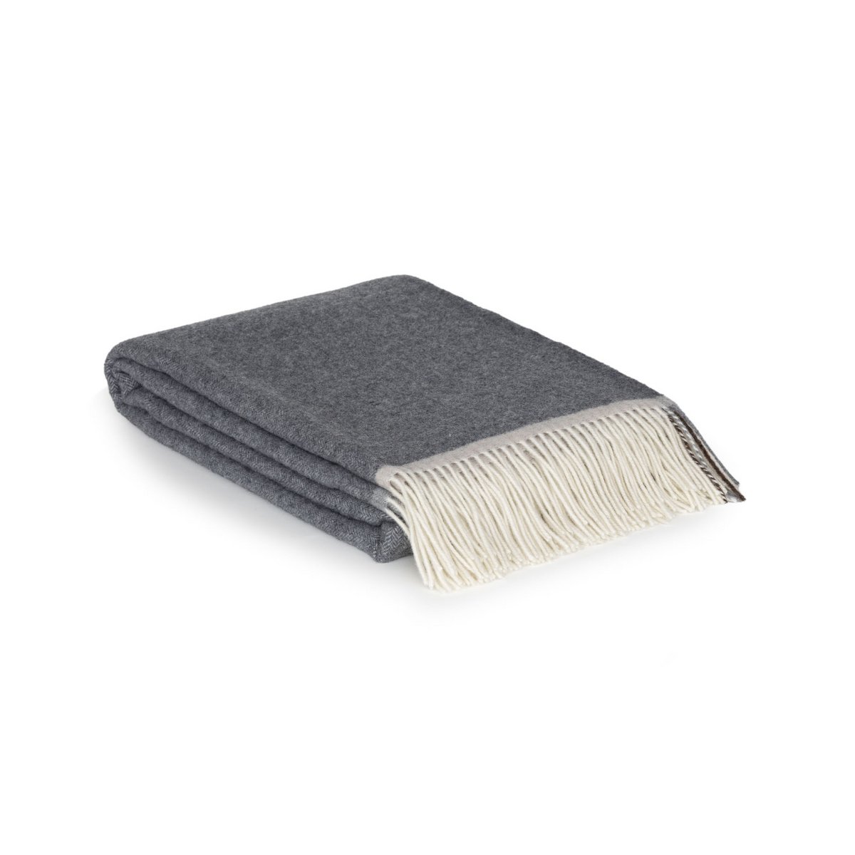 Merino/Cashmere Throwd Deken Milan Grigio Orlo