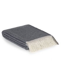 Merino/Cashmere Throwd Deken Milan Grigio Orlo