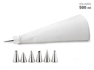 Piping bag set incl. 6 nozzles made of stainless steel