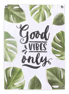 Garden Poster Text Botanical Tropical 50x70 // Quote Good Vibes Only Leaves
