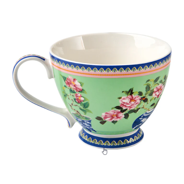 M&W Jardin Mug 400ml, Camelia Green, giftbox