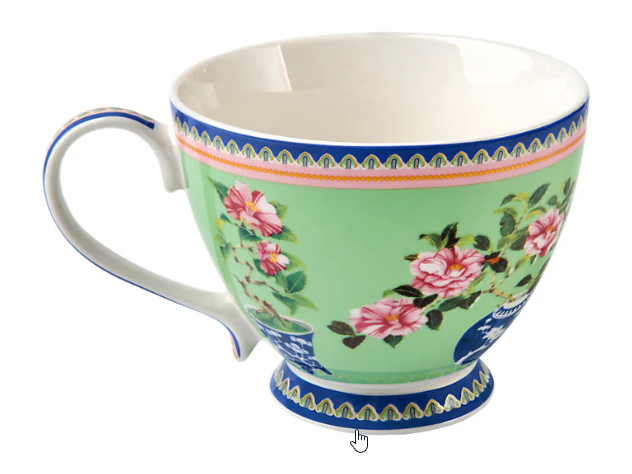 M&W Jardin Mug 400ml, Camelia Green, giftbox