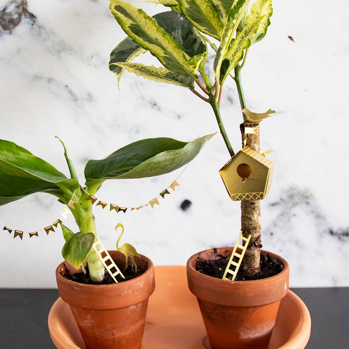 Klein vogelhuisje voor uw planten