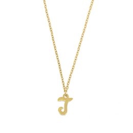 Lettera ketting met initiaal - initiaal J - goud