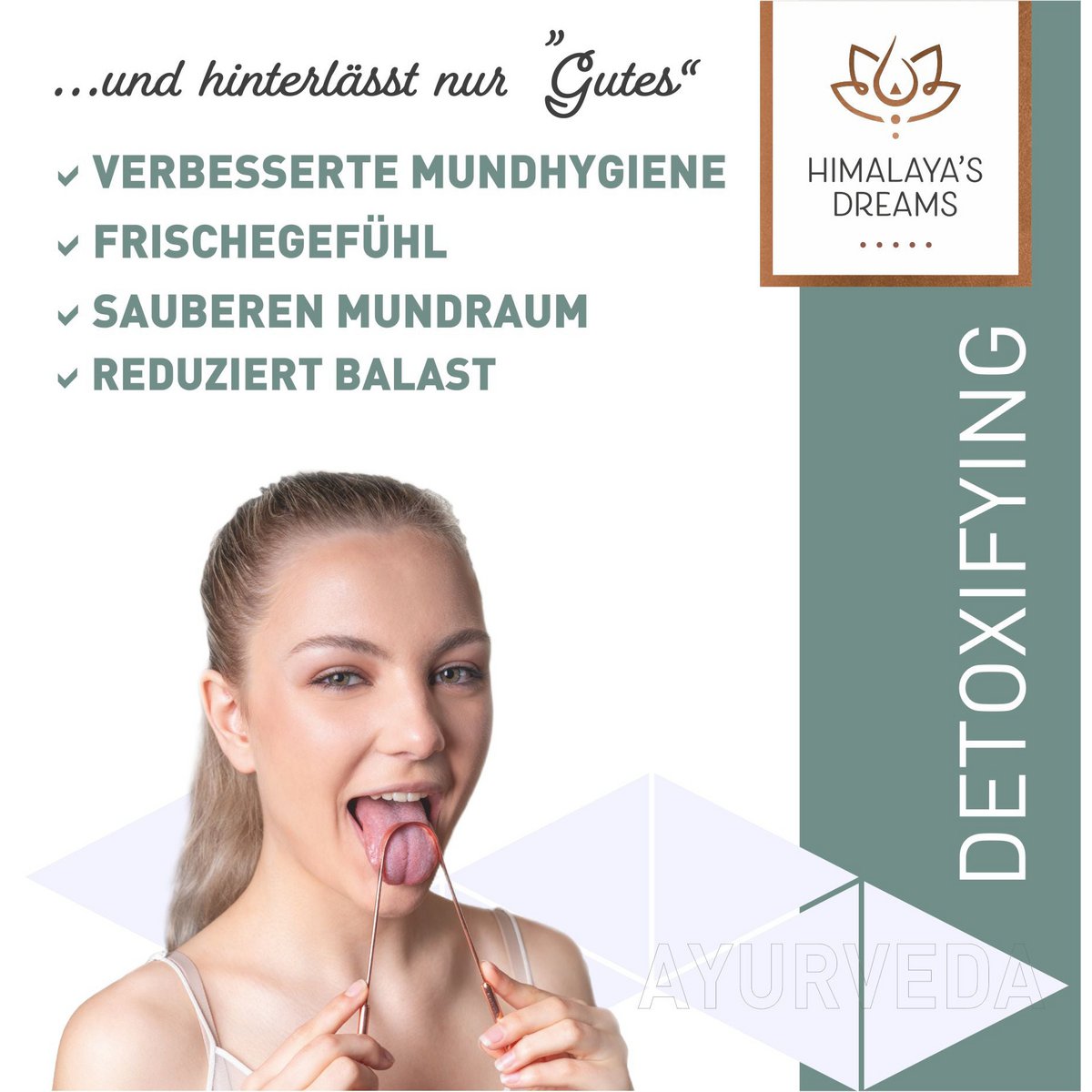 Copper tongue cleaner
