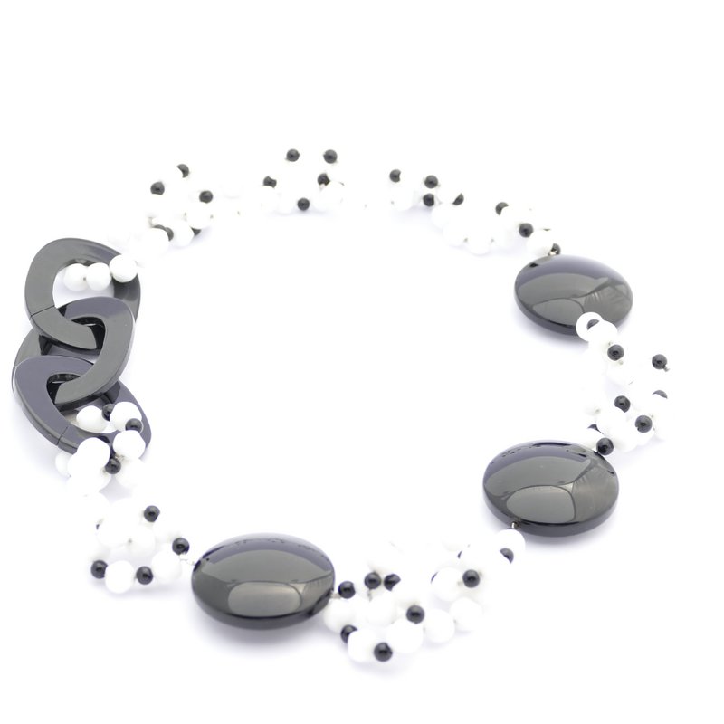 Collana Pedrita bianco e nero